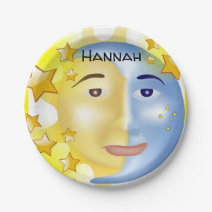 Teller, Sonnenmondgelbe Stars Pappteller