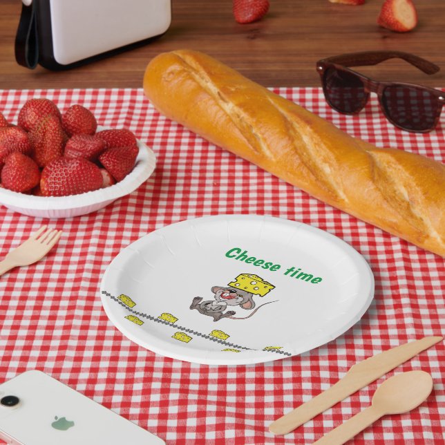Teller, Teller von Käsezeitpapieren (Picknick)