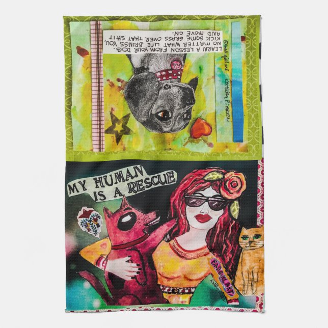 Teller Tuchhunde Geschirrtuch (Vertikal)