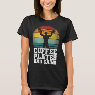 Teller und Gewinne des Kaffees - Retro-Gewichtsbel T-Shirt