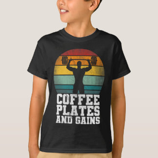 Teller und Gewinne des Kaffees - Retro-Gewichtsbel T-Shirt