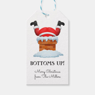 Teller Up Santa Holiday Getränke Geschenkanhänger