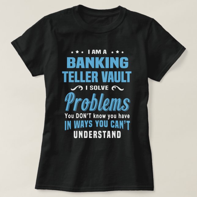 Teller Vault für Banken T-Shirt (Design vorne)