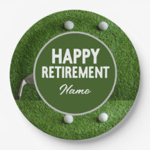 Teller von Golf Happy Retirement Paper