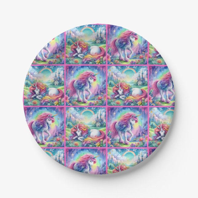 Teller von hellen Einwegpapier - Set 3 (Vorderseite)