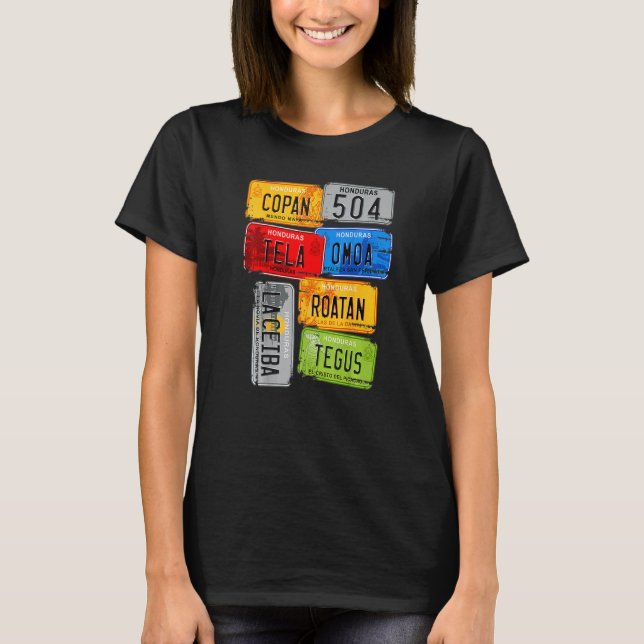 Teller von Honduras-Turbinen Copan Tela Omoa T-Shirt (Vorderseite)