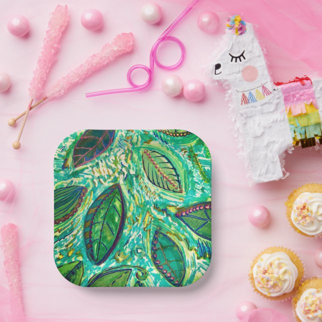 Teller von Leafy Fun Paper (Party)