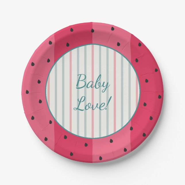 Teller "Watermelon Umbrella" (Vorderseite)