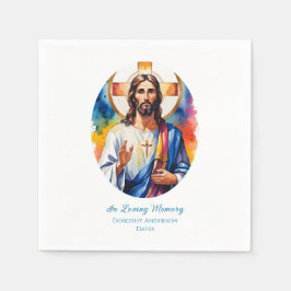 Teller zum benutzerdefinierten Jesus-Gedächtnis Serviette