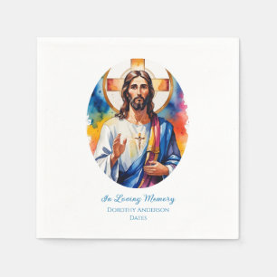 Teller zum benutzerdefinierten Jesus-Gedächtnis Serviette