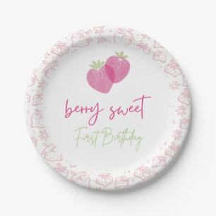 Teller zum ersten Geburtstag Berry Sweet