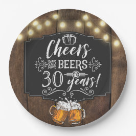 Teller zum Geburtstagsparty-Papier für Cheers und 