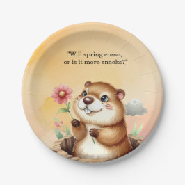 Teller zum Tagesthema "Groundhog"