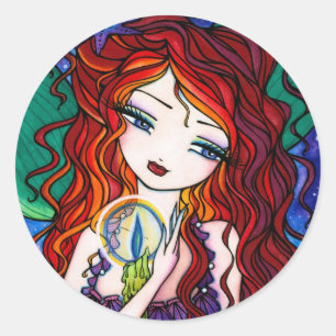 "Tellulah's Treasures" Mermaid Fantasy Fairy Runder Aufkleber