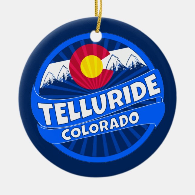 Tellurid-Colorado-Gebirgsexplosionsverzierung Keramik Ornament (Vorne)