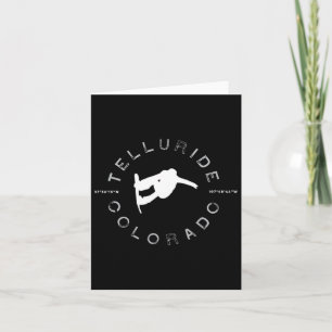 Telluride Co Vintag Graphic Retro Snowboarding T Karte