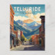 Telluride Colorado Kunstvoll wandern Vintag Postkarte (Vorderseite)