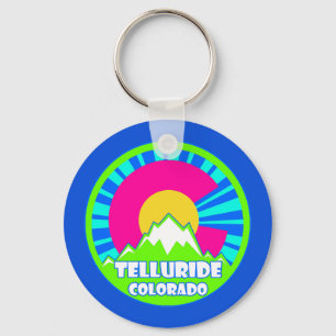 Telluride Colorado Neonberge Schlüsselanhänger