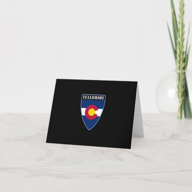 Telluride Colorado Shield Dankeskarte (Vorderseite)