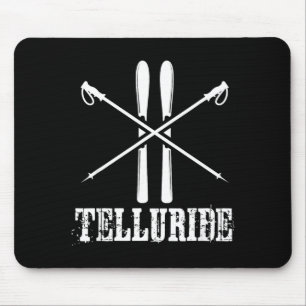 Telluride Colorado Skifahrer Skifahren Stöcke unte Mousepad