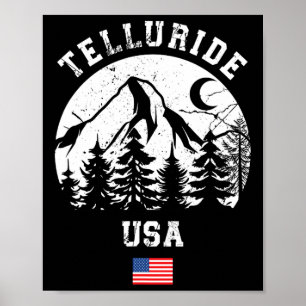 Telluride Colorado Skigebiet Alpin Skifahren Poster