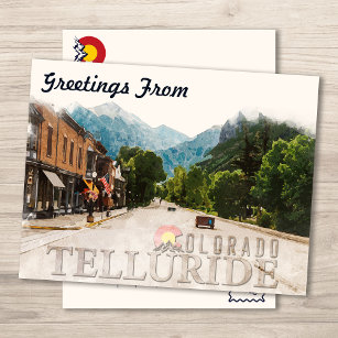 Telluride Colorado Skigebiete Postkarte
