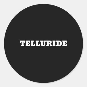 Telluride Colorado Skistadt  Runder Aufkleber