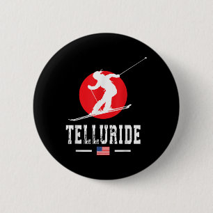 Telluride Usa Ski Resort Rocky Mountains Amerikani Button