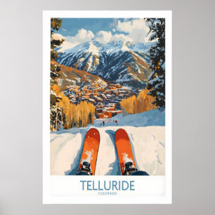 Telluride-Wandkunst Skiplakat 1 Poster