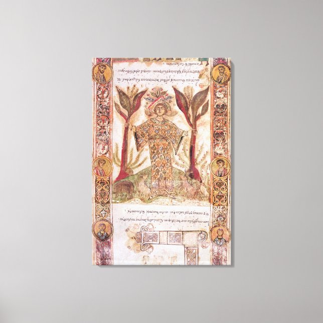 Tellus, von Exultet I, c.1030 Leinwanddruck (Vorderseite)