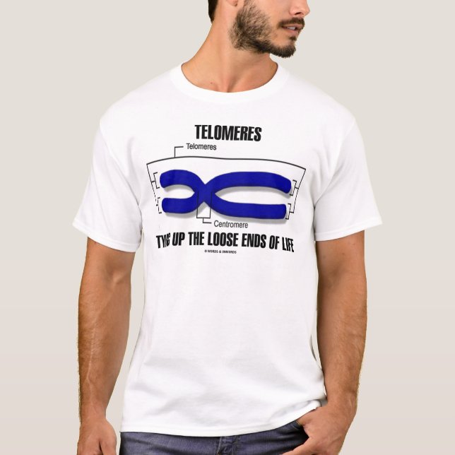 Telomeres, das herauf die losen Bandenden des T-Shirt (Vorderseite)