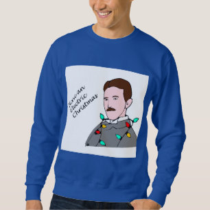 Telsa elektrisches Weihnachten Sweatshirt