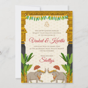 Telugu Hochzeitseinladungen Südindische Hochzeit Einladung