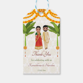 Telugu Tamil Hochzeitsmarigolds Bananenbaum Geschenkanhänger