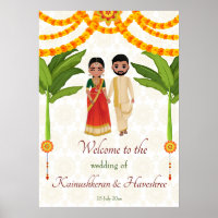 Telugu Tamil Hochzeitspaziergans Bananenbaum Begrü