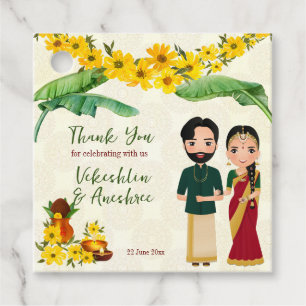 Telugu Tamil Süd-Indische Hochzeit personalisiert Geschenkanhänger