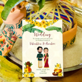 Telugu Tamil Süd-Indische Hochzeitseinladung Einladung