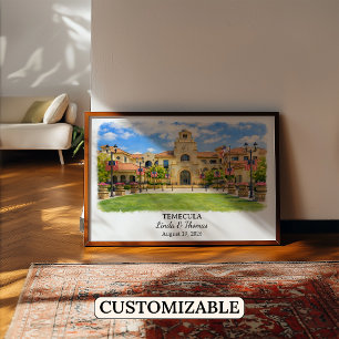 Temecula Kalifornien Poster, Aquarell, Maßgeschnei Poster