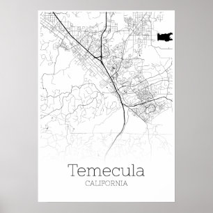 Temecula Map - Kalifornien - City Map Poster