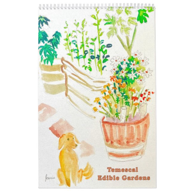 Temescal-Kalender für essbare Gärten Kalender (Titelbild)