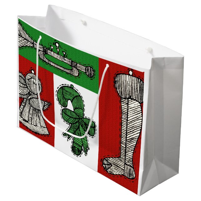Temp Große Geschenktüte (Vorderseite Schrägansicht)