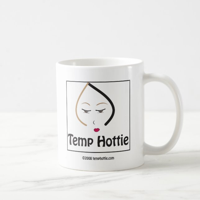 Temp Hottie Mädchen-Tasse Kaffeetasse (Rechts)