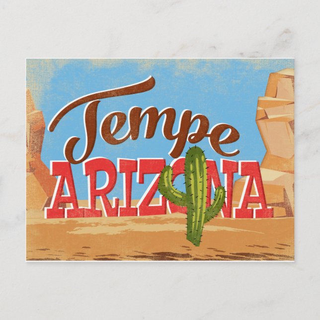 Tempe Arizona Postkarte (Vorderseite)