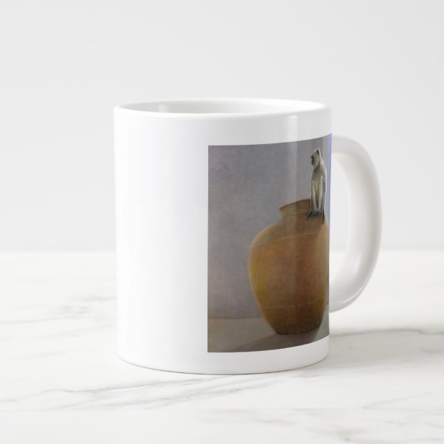 Tempel-Affe Jumbo-Tasse (Vorderseite Rechts)