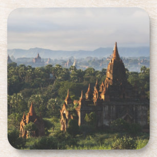 Tempel bei Sonnenaufgang, Bagan, Myanmar Untersetzer