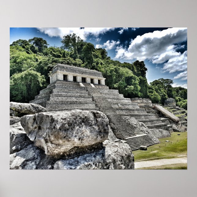 Tempel der Inschriften, Palenque, Mexiko Poster (Vorne)