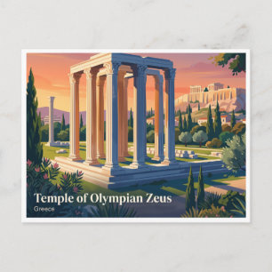 Tempel des Olympischen Zeus Athen Griechenland Postkarte