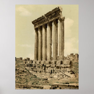 Tempel des Sun, Seitenansicht, Baalbek, Heiliges Poster