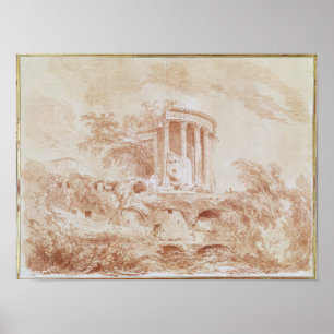 Tempel des Sybil bei Tivoli Poster