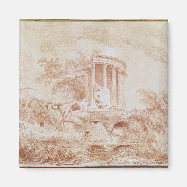 Tempel des Sybil in Tivoli Magnet (Vorne)